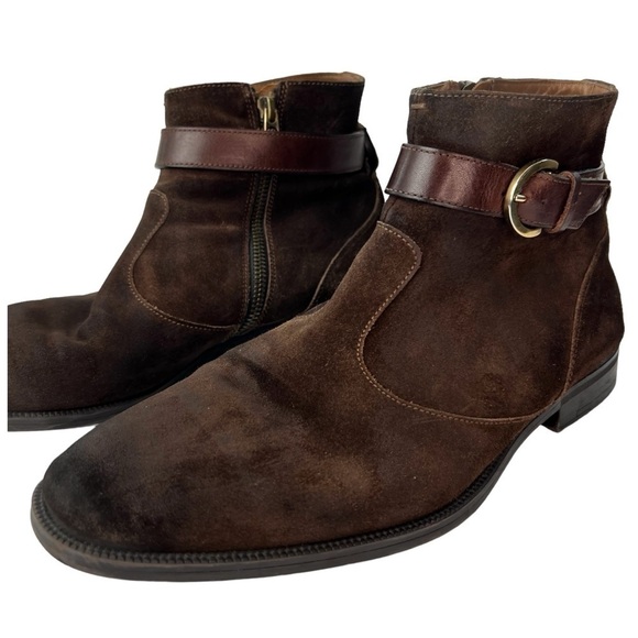 Jimmy Choo Bryant Patent and Suede Dgrad Chelsea Boots Soft Suede Boot Shoe - Picture 2 of 16